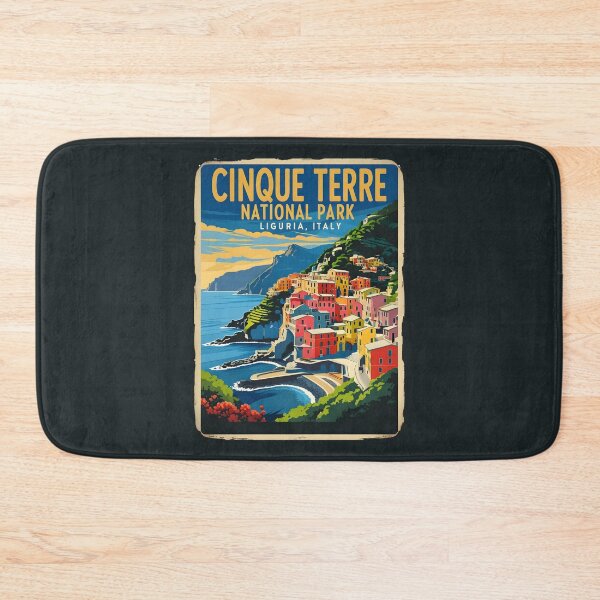 Item preview, A Vintage Travel Art of Cinque Terre National Park - Italy  designed and sold by GoodOldVintage.