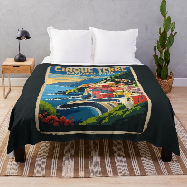 Item preview, A Vintage Travel Art of Cinque Terre National Park - Italy  designed and sold by GoodOldVintage.