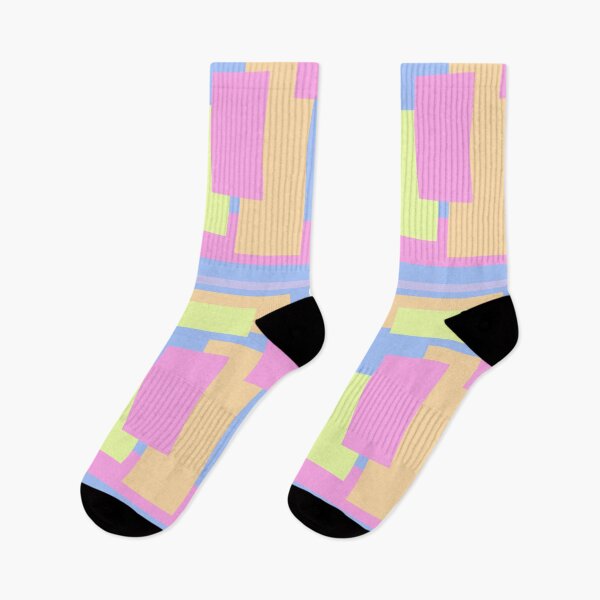 Aperçu de l'œuvre Un motif amusant avec des formes géométriques pastel créée et vendue par Halcart.