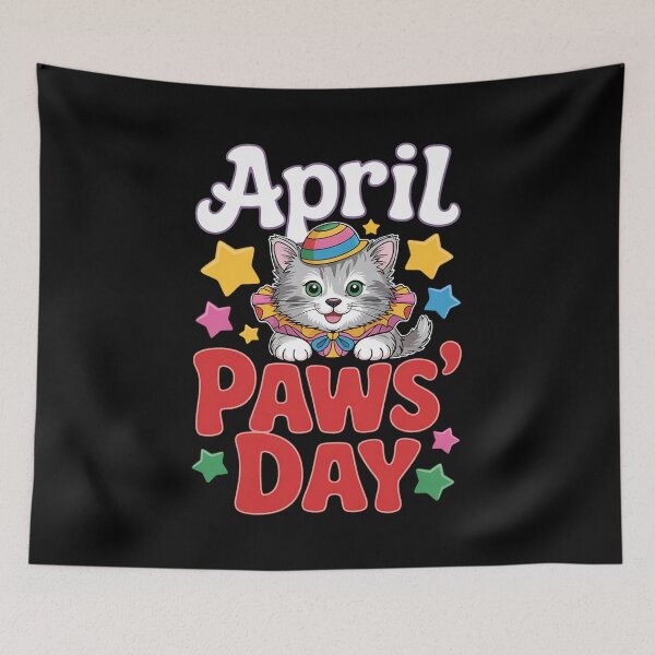 Item preview, April Paws Day Funny Cat April Fools Pran designed and sold by BakeryDozen.