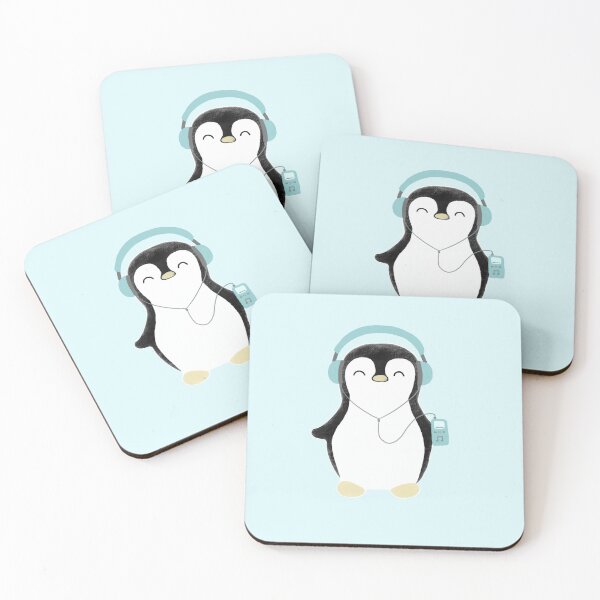 Item preview, Penguin listening to music designed and sold by Splasheverything .