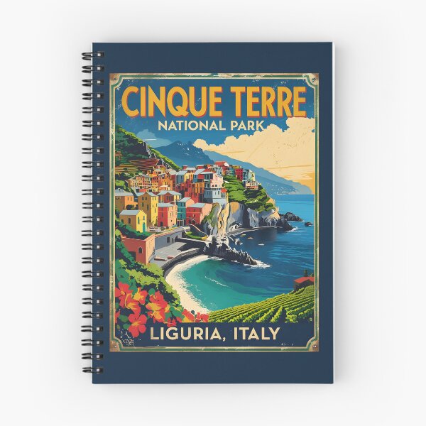 Item preview, A Vintage Travel Art of Cinque Terre National Park - Italy  designed and sold by GoodOldVintage.