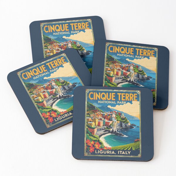 Item preview, A Vintage Travel Art of Cinque Terre National Park - Italy  designed and sold by GoodOldVintage.
