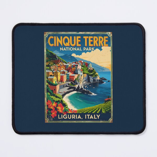 Item preview, A Vintage Travel Art of Cinque Terre National Park - Italy  designed and sold by GoodOldVintage.