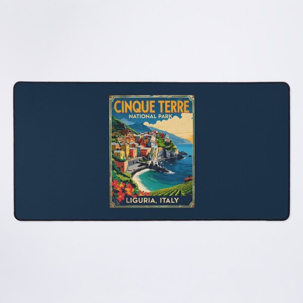 Item preview, A Vintage Travel Art of Cinque Terre National Park - Italy  designed and sold by GoodOldVintage.