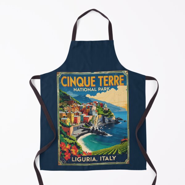 Item preview, A Vintage Travel Art of Cinque Terre National Park - Italy designed and sold by GoodOldVintage.
