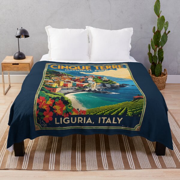 Item preview, A Vintage Travel Art of Cinque Terre National Park - Italy  designed and sold by GoodOldVintage.