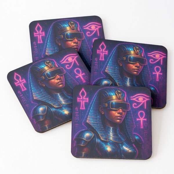 Item preview, Cleopatra Reborn – Vaporwave Goddess of the Future designed and sold by Neonyx2020.