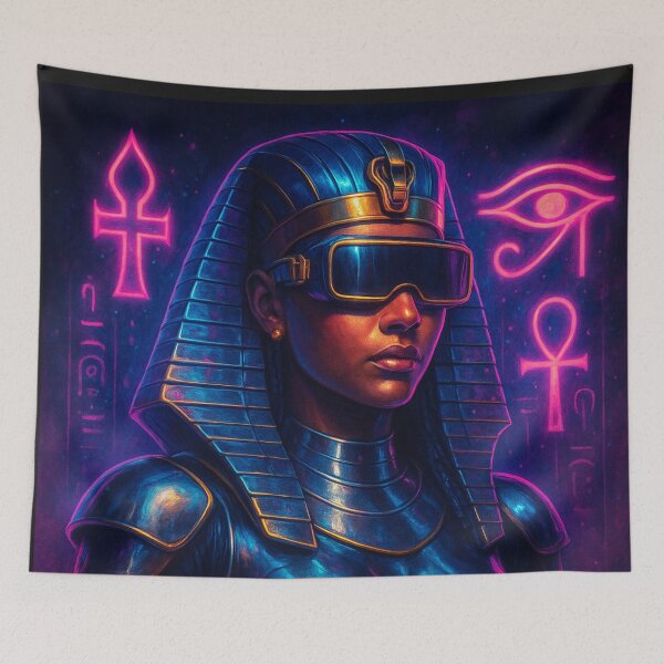 Item preview, Cleopatra Reborn – Vaporwave Goddess of the Future designed and sold by Neonyx2020.