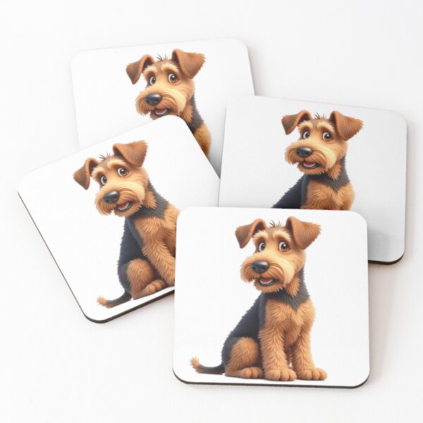 Item preview, cute funny  airdale terrier puppy designed and sold by nicnacc.