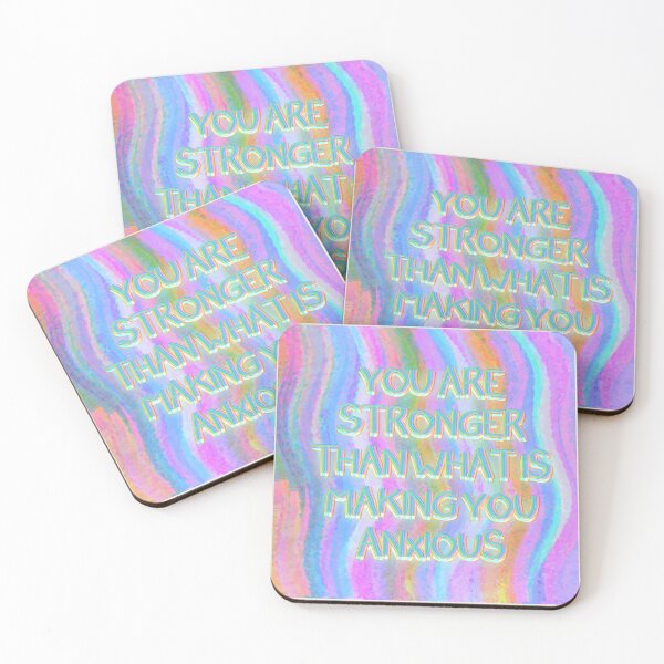 Item preview, You are stronger than what is making you anxious motivation message bright colorfull designed and sold by MadebyLauli.