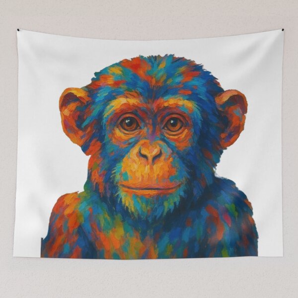 Item preview, Technicolor Primate” – Jungle Vibes Reimagined designed and sold by GloriousArtSKD.