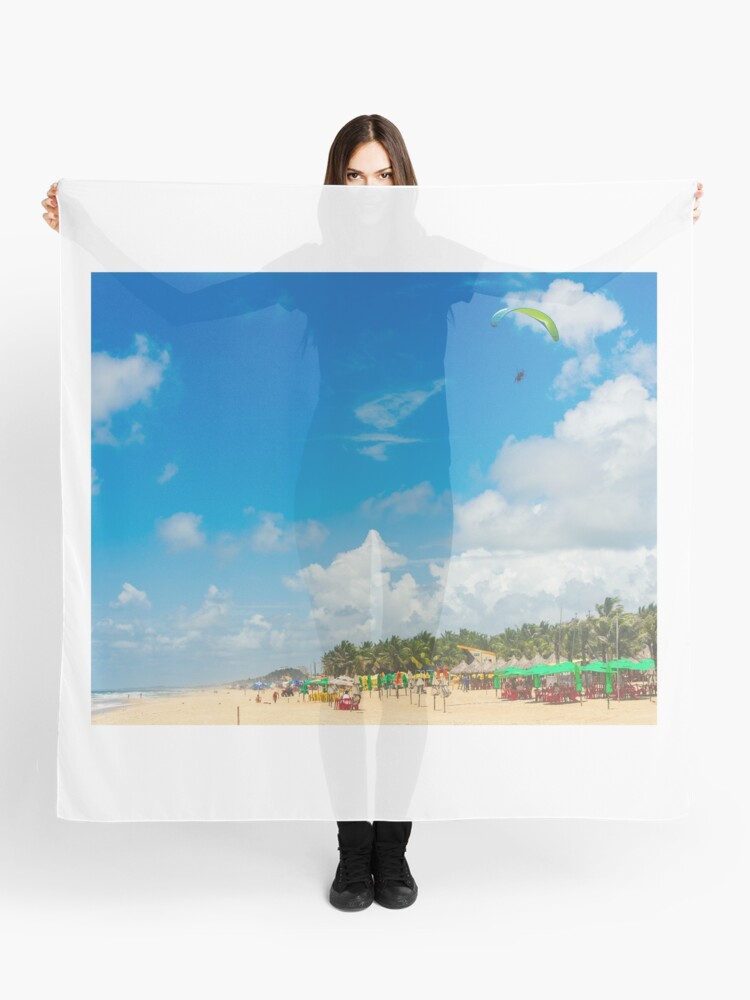 Thumbnail 1 of 3, Scarf, Paraglider Above Praia do Futuro, Fortaleza designed and sold by expat-camera.