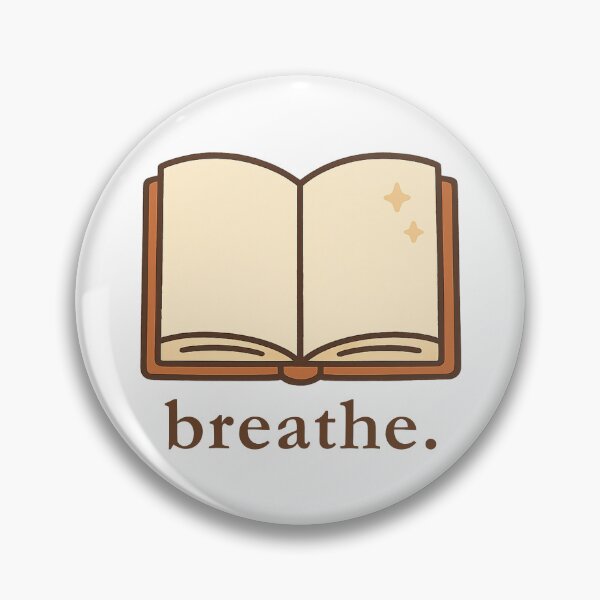 Item preview, breathe. | cozy open book quote for calm and mindful moments designed and sold by HelloPumpui.