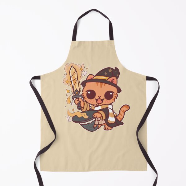 Item preview, Magic Wizard Cat with Sword - Cute Chibi Fantasy Art, Kind House designed and sold by BGMeYou.