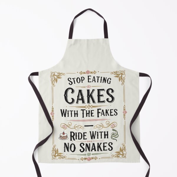 Item preview, Stop Eating Cakes With The Fakes — Ride With No Snakes | Bold Retro-Victorian Typographic Shirt designed and sold by MAGICKEY2024.
