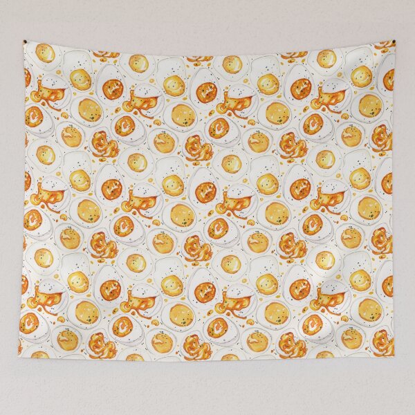 Item preview, Cooked Eggs Watercolor designed and sold by Paisley Yazel.