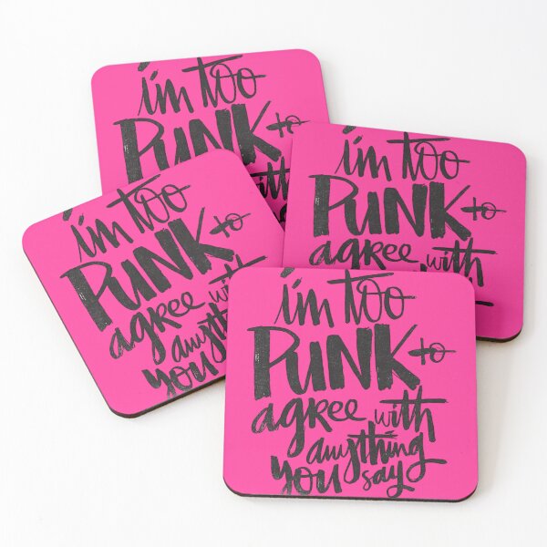 Item preview, I’m Too Punk to Agree with Anything You Say | Funny Rebel Quote | Alternative Grunge Typography Sticker Shirt & Poster designed and sold by MsMetalROk.