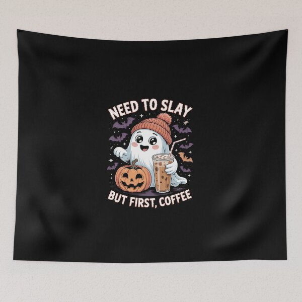 Item preview, Skeleton Need To Slay But First Coffee designed and sold by KarstenNoanra.