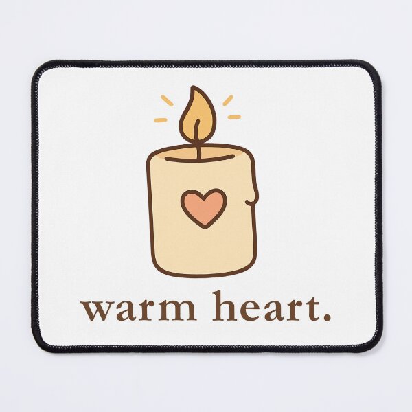 Item preview, warm heart. | Cozy Candle Quote Sticker | Soft Minimalist Aesthetic Decor designed and sold by HelloPumpui.