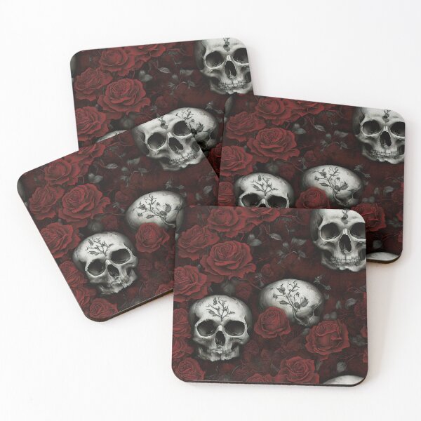 Item preview, Gothic Skull and Roses Dark Romantic for T-Shirts - AI Art designed and sold by FormIsle.