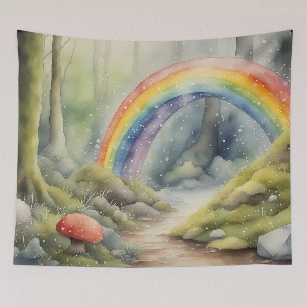 Item preview, Rainbow in Mossy Forest designed and sold by CalmnessbyChoice.