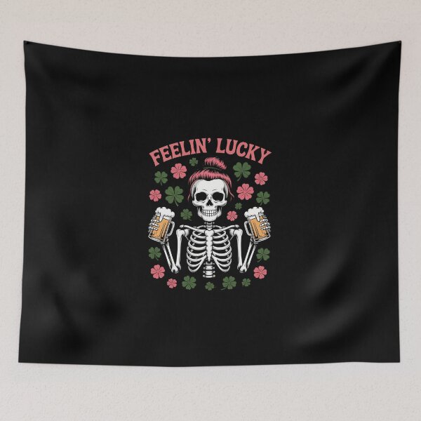 Item preview, St Patricks Day Girl Messy Bun Skull Lucky St Pattys designed and sold by KarstenNoanra.