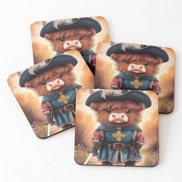 Item preview, Highland Cow Musketeer designed and sold by PetsArt.