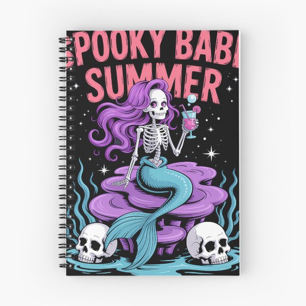 Item preview, Spooky Babe Summer Gothic Mermaid Skeleton Crystal Ocean designed and sold by Sea4Adventures.