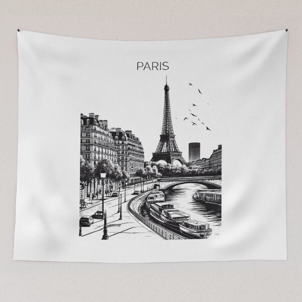 Item preview, Paris Skyline Minimalist Art designed and sold by CityArtDesigns.