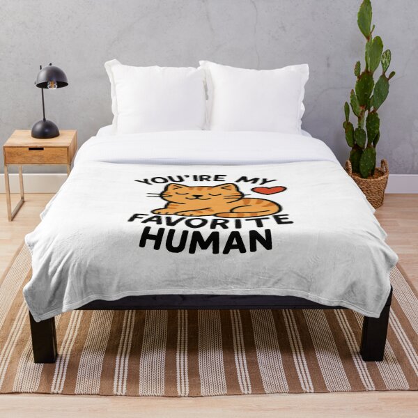 Item preview, You’re My Favorite Human – Cute Cat Sticker Design designed and sold by ALITOPRINCE.
