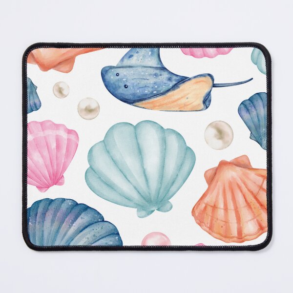 Item preview, Stingray and Shells Art Print designed and sold by alw1234.
