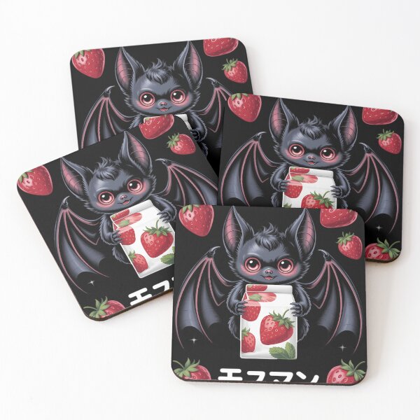 Item preview, Mothman Cryptid Kawaii Strawberry Milk Shake designed and sold by Sea4Adventures.