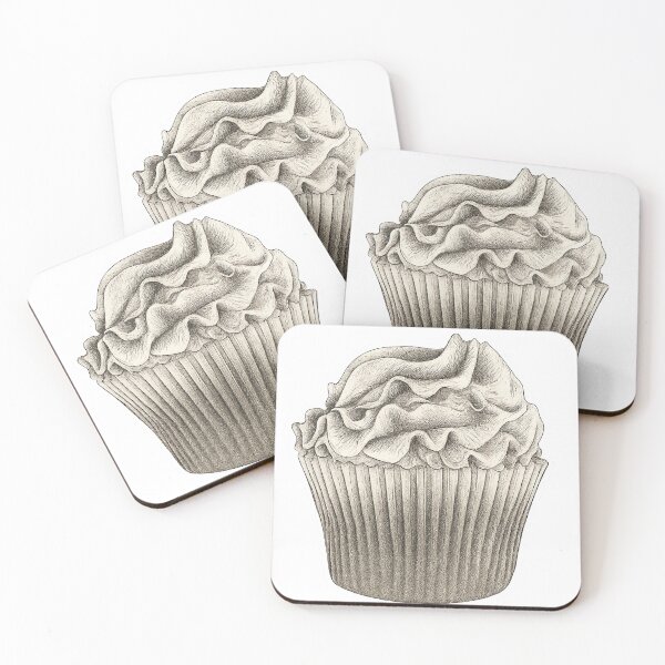 Item preview, Vintage Ink Sketch Cupcake – Hand-Drawn Style Dessert Illustration designed and sold by Pacika.
