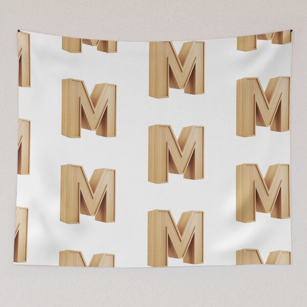 Item preview, 3D Wooden Letter M Minimalist Monogram designed and sold by uncoXab.