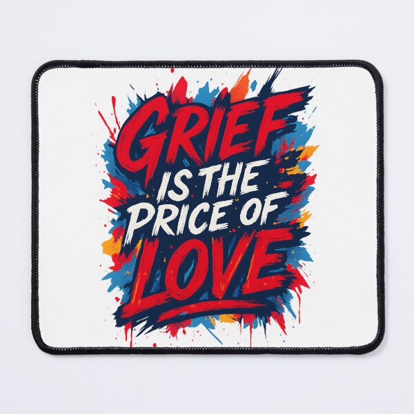 Item preview, Grief Is the Price of Love – Emotional Pet Loss Typography Art designed and sold by PetSoulPrints.