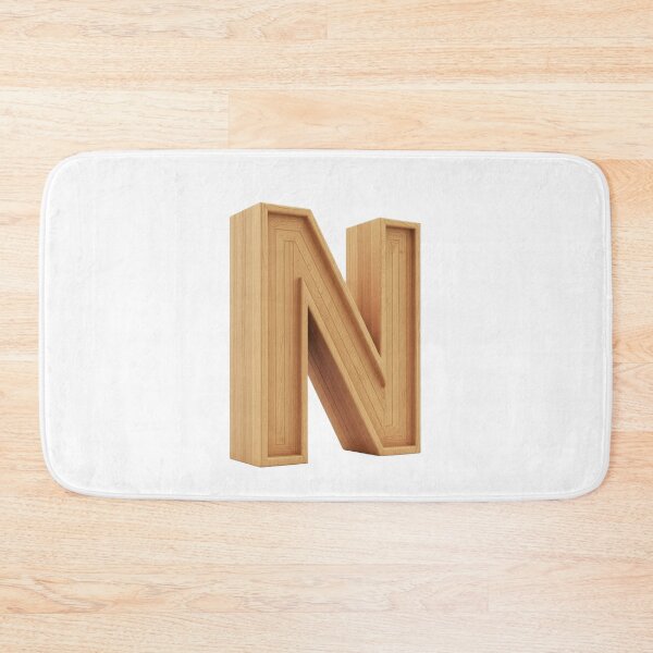 Item preview, 3D Wooden Letter N Minimalist Monogram designed and sold by uncoXab.