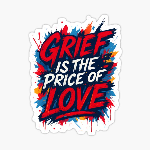 Item preview, Grief Is the Price of Love – Emotional Pet Loss Typography Art designed and sold by PetSoulPrints.