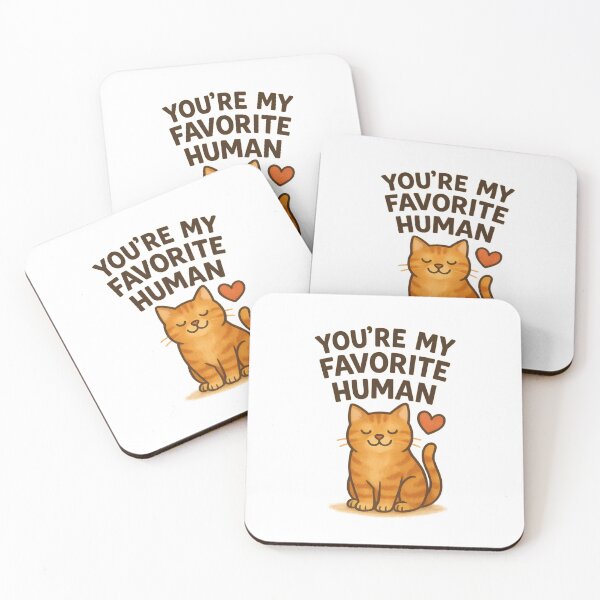 Item preview, You’re My Favorite Human – Warm Painterly Cat Art designed and sold by ALITOPRINCE.