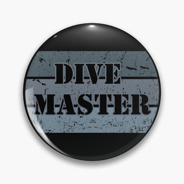 Item preview, Grunge Retro Dive Master Diver Scuba Diving Blue  designed and sold by TackyTime.