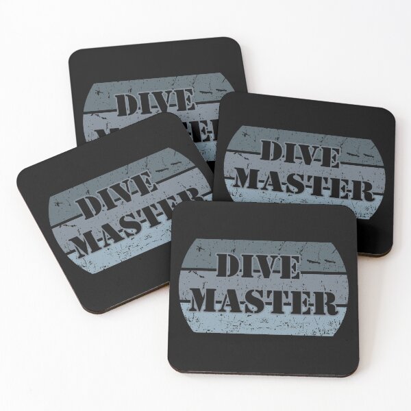 Item preview, Grunge Retro Dive Master Diver Scuba Diving Blue  designed and sold by TackyTime.