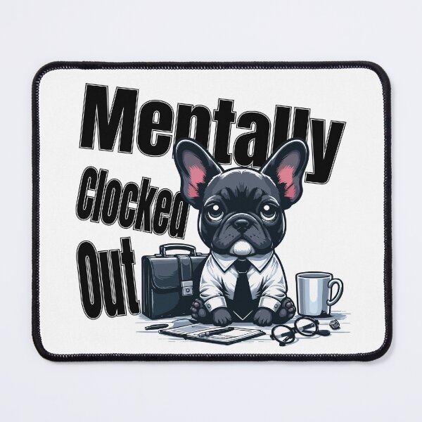 Item preview, French bulldog in shirt and tie staring blankly designed and sold by Tong4130.