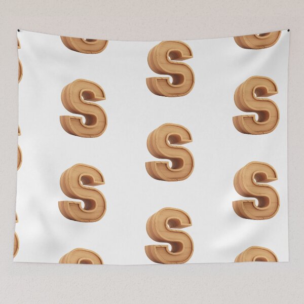 Item preview, 3D Wooden Letter S Minimalist Monogram designed and sold by uncoXab.