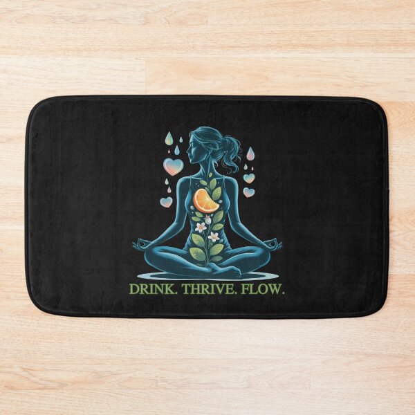 Item preview, Drink. Thrive. Flow: World Water Week Hydration & Wellness Art designed and sold by elynne9.