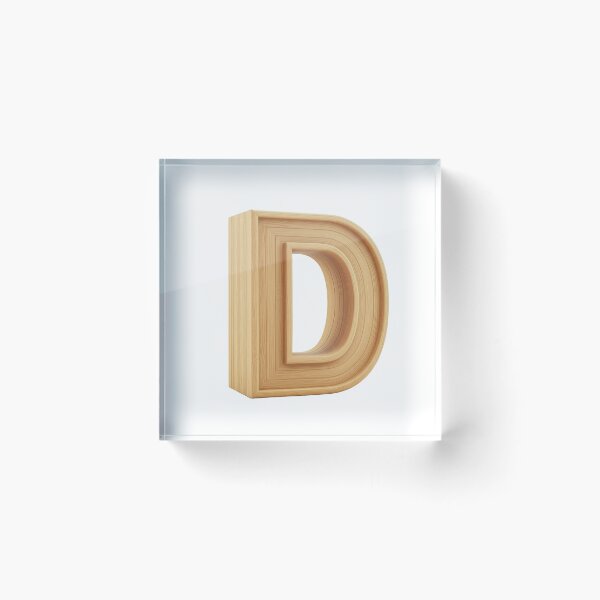 Item preview, 3D Wooden Letter D Minimalist Monogram designed and sold by uncoXab.