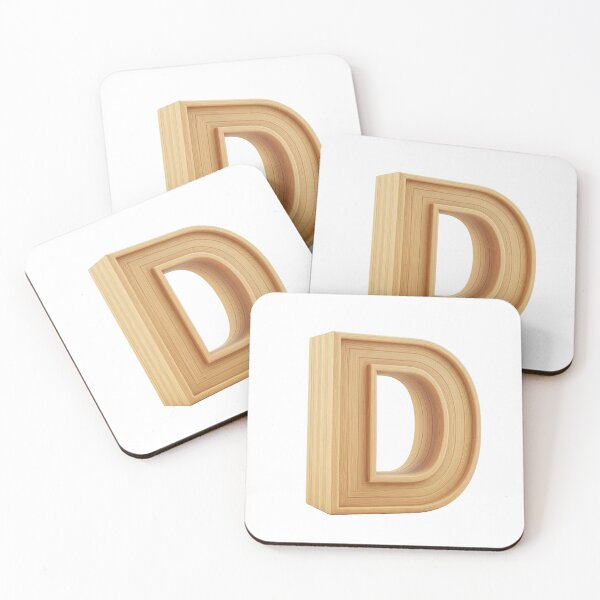 Item preview, 3D Wooden Letter D Minimalist Monogram designed and sold by uncoXab.