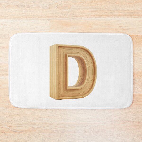 Item preview, 3D Wooden Letter D Minimalist Monogram designed and sold by uncoXab.