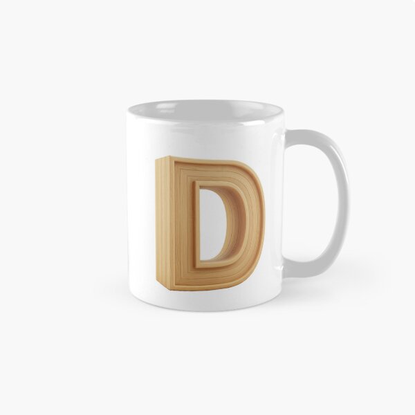 Item preview, 3D Wooden Letter D Minimalist Monogram designed and sold by uncoXab.