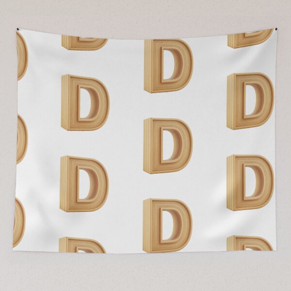 Item preview, 3D Wooden Letter D Minimalist Monogram designed and sold by uncoXab.