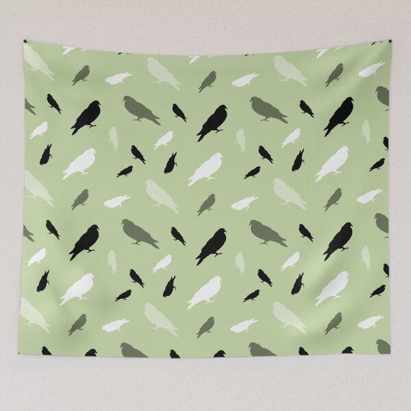 Item preview, Pigeon print (green) designed and sold by Ali Oops Design.